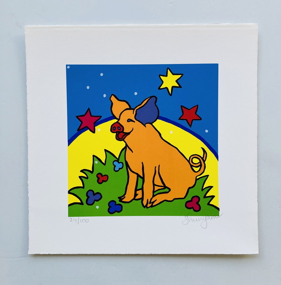 Image 1 of Shunyam - Siebdruck Merry Big/Schwein