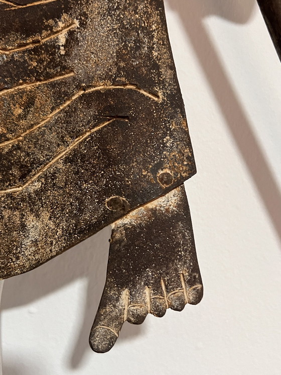 Image 1 of Gabriel Folk Art, Wetterfahne, antike Wandleuchte aus Schmiedeeisen