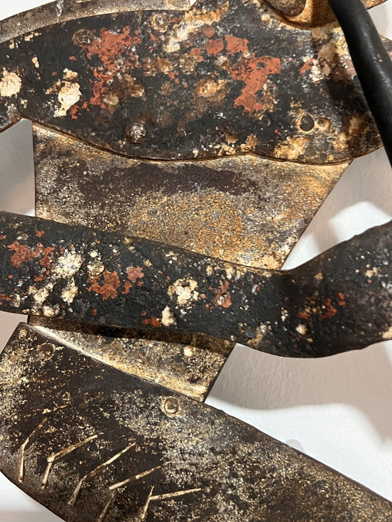 Image 1 of Gabriel Folk Art, Wetterfahne, antike Wandleuchte aus Schmiedeeisen