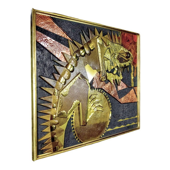 Image 1 of Frecher Leguan Wandskulptur