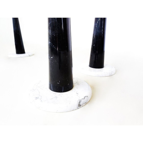 Image 1 of Vintage Esstisch aus Marmor und Glas, Italien 1980