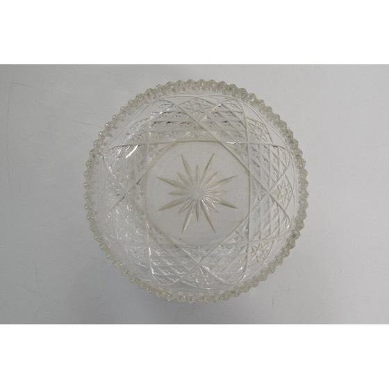 Image 1 of Schale aus geschliffenem Glas, Mid-Century, Tschechoslowakei 1950er Jahre