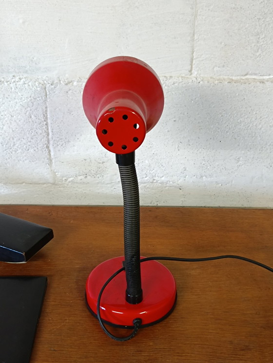Image 1 of Vintage Schreibtischlampe Rot
