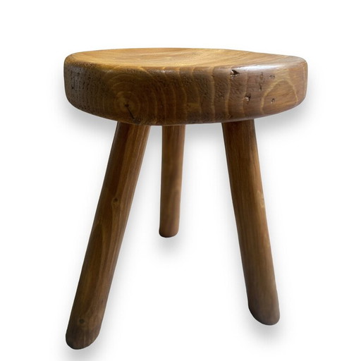 Hocker aus Kiefernholz von Charlotte Perriand, 1966