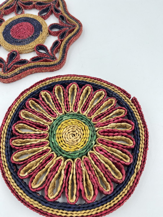 Image 1 of Vintage Seil Topfuntersetzer Duo