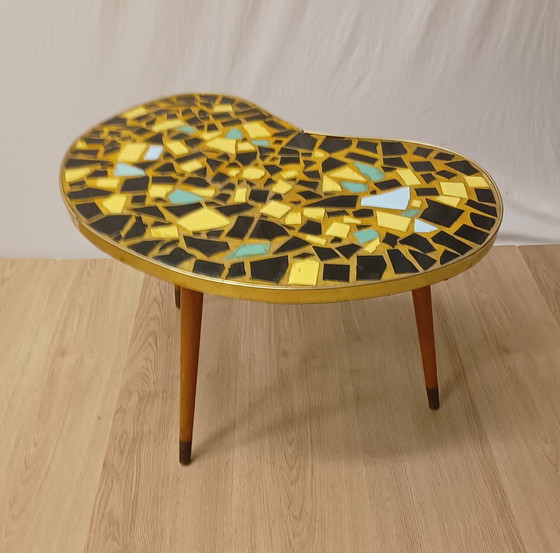 Image 1 of Fifties Beistelltisch mit Keramikplatte