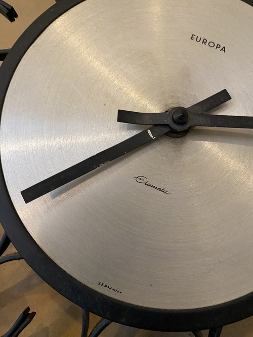 Vintage Elcomatic Wanduhr "Europa"