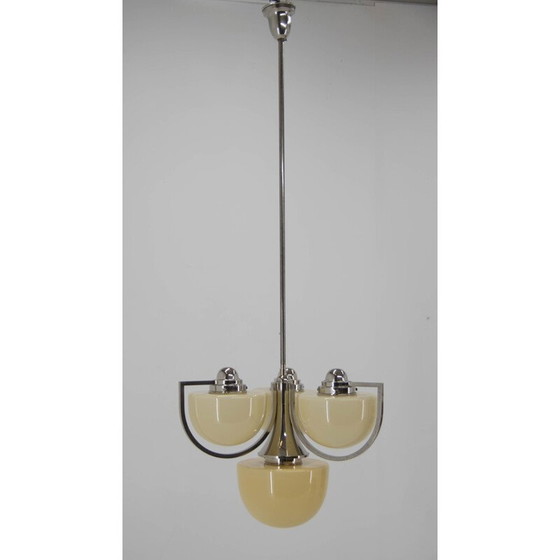 Image 1 of Vintage Art Deco 4-flammiger Kronleuchter, 1930