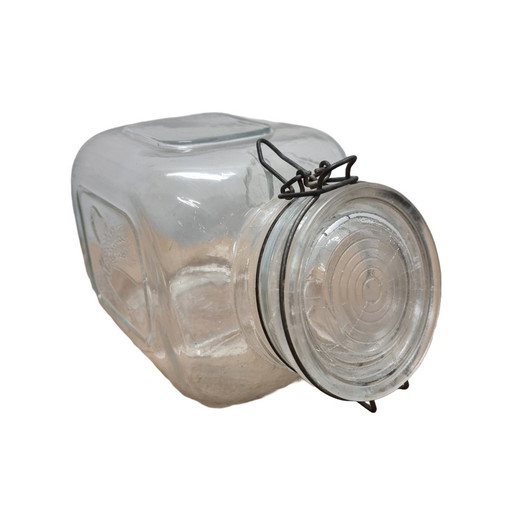 Italienischer Glasvorratstopf, 2E Hälfte 20.