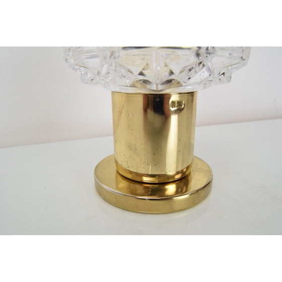 Image 1 of Tischlampe aus Glas und Messing von Kamenicky Senov, Tschechoslowakei 1960