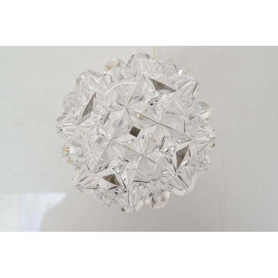 Image 1 of Tischlampe aus Glas und Messing von Kamenicky Senov, Tschechoslowakei 1960