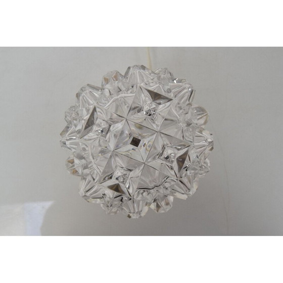 Image 1 of Tischlampe aus Glas und Messing von Kamenicky Senov, Tschechoslowakei 1960