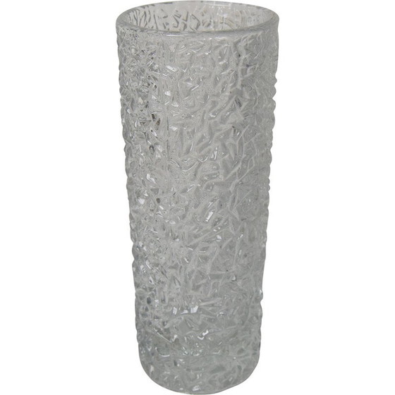 Image 1 of Vase aus Pressglas von Václav Hanuš für Sklo Union Libochovice, 1970er Jahre