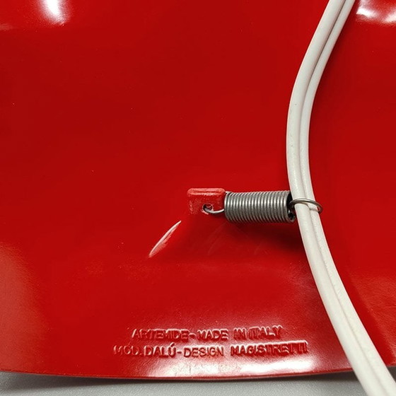 Image 1 of 1960er Jahre Original Rote Dalù Tischlampe von Vico Magistretti für Artemide (keine Replik)