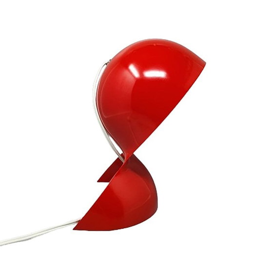Image 1 of 1960er Jahre Original Rote Dalù Tischlampe von Vico Magistretti für Artemide (keine Replik)