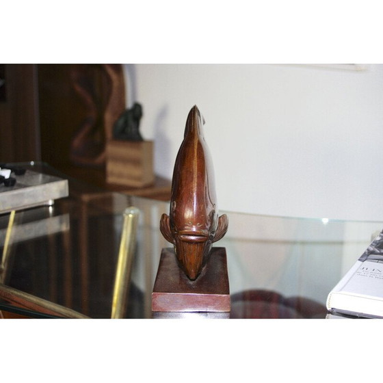 Image 1 of Vintage Fisch in Indochinese Bronze 1950er Jahre
