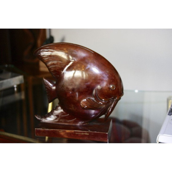 Image 1 of Vintage Fisch in Indochinese Bronze 1950er Jahre