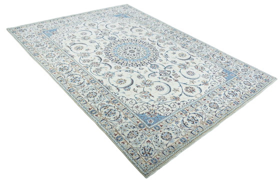 Image 1 of Handgeknüpfter Nain 9 La Mit Seide Orientteppich 345 X 257 Cm 