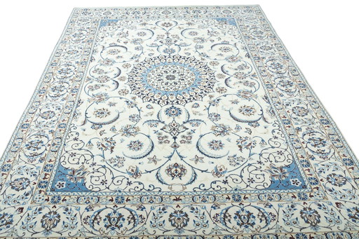 Handgeknüpfter Nain 9 La Mit Seide Orientteppich 345 X 257 Cm 