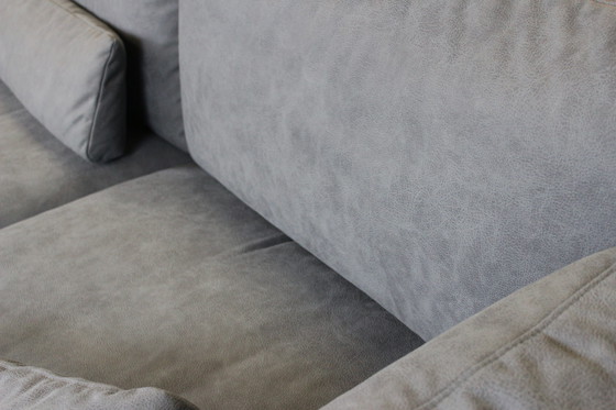 Image 1 of Stoffsofa Zweisitzer Sofa Couch Blau Mit Verstellbaren Armlehnen