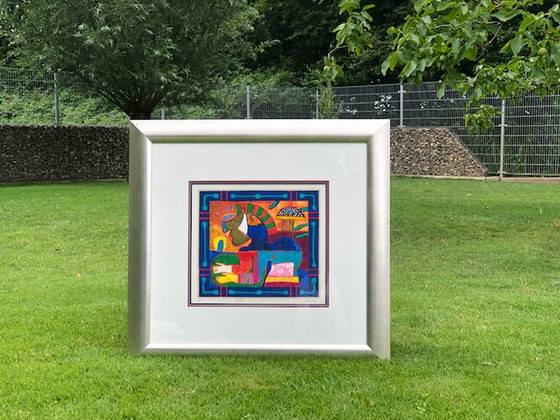 Image 1 of Clemens Briels, Frau mit einer Art Regenschirm