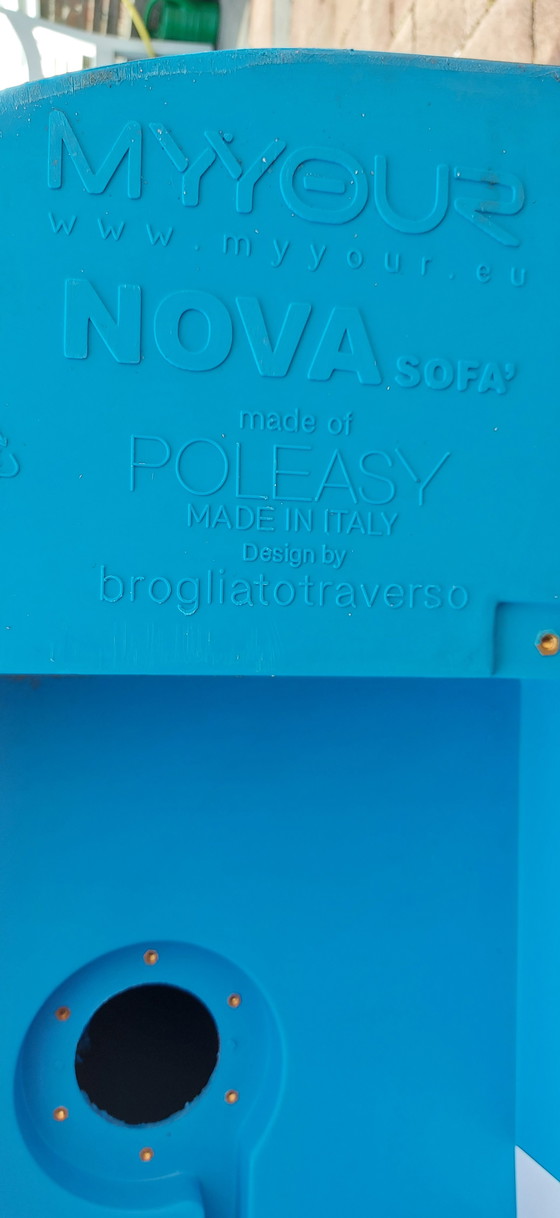 Image 1 of Myyour Gartenbank Kunststoff blau.