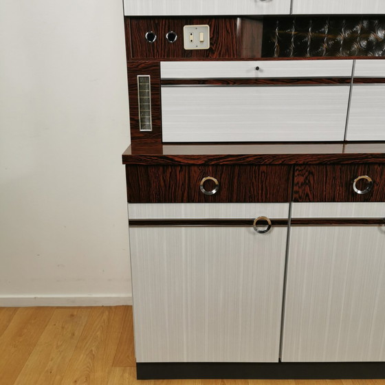 Image 1 of Vintage Mid Century Formica Küche Schrank Wandschrank Highboard