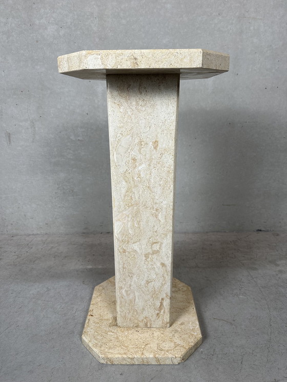 Image 1 of Vintage Travertin Säule - 1970'S