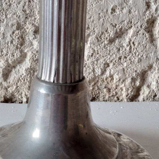 Image 1 of Vintage Art Deco Schreibtischlampe aus vernickeltem Metall