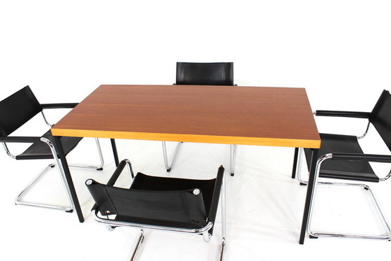 Image 1 of Dieter Waekerlin für Behr, ausziehbarer Mid-Century Teak Esstisch / Schreibtisch, Deutschland 1950er