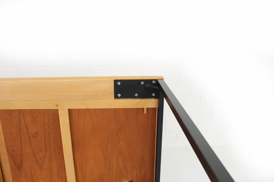 Image 1 of Dieter Waekerlin für Behr, ausziehbarer Mid-Century Teak Esstisch / Schreibtisch, Deutschland 1950er