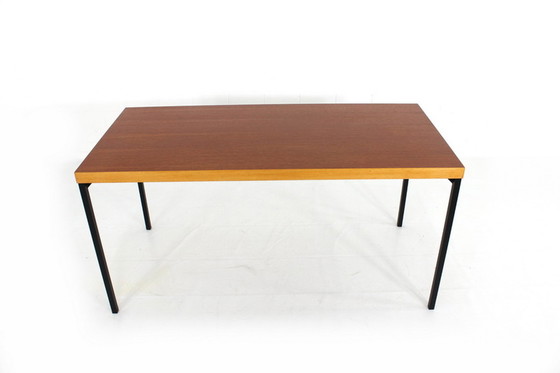 Image 1 of Dieter Waekerlin für Behr, ausziehbarer Mid-Century Teak Esstisch / Schreibtisch, Deutschland 1950er