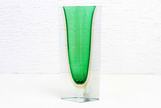 Sommerso Vase Aus Murano-Glas 1970