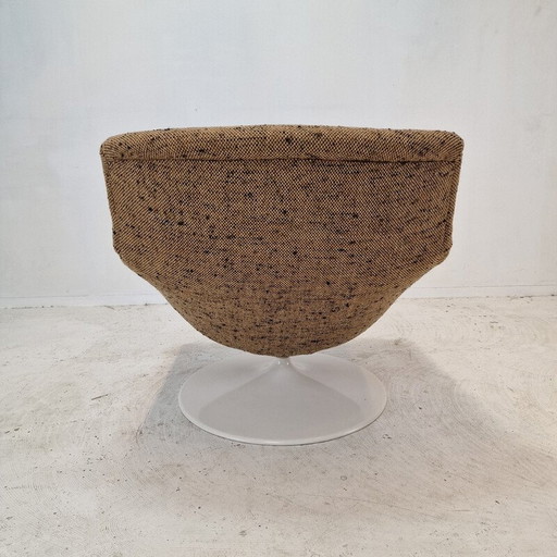 Vintage F518 Sessel aus Holz und Metall von Geoffrey Harcourt für Artifort, 1970