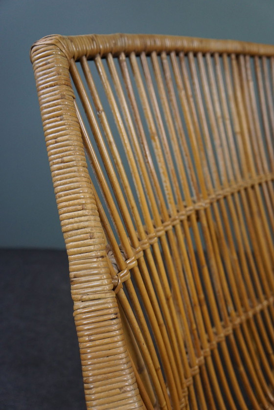 Image 1 of Besonderes 2-Sitzer-Sofa aus Rattan aus der Mitte des Jahrhunderts, Dutch Design, 1950