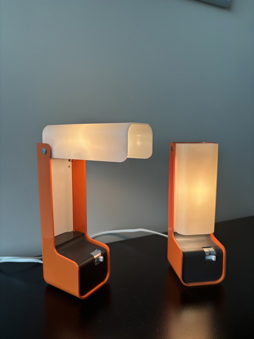 2x Vintage Ell Nanbu-Lampen