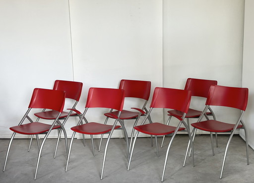 7x Calligaris Design Esszimmerstuhl, Italien