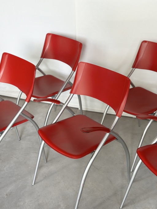 7x Calligaris Design Esszimmerstuhl, Italien