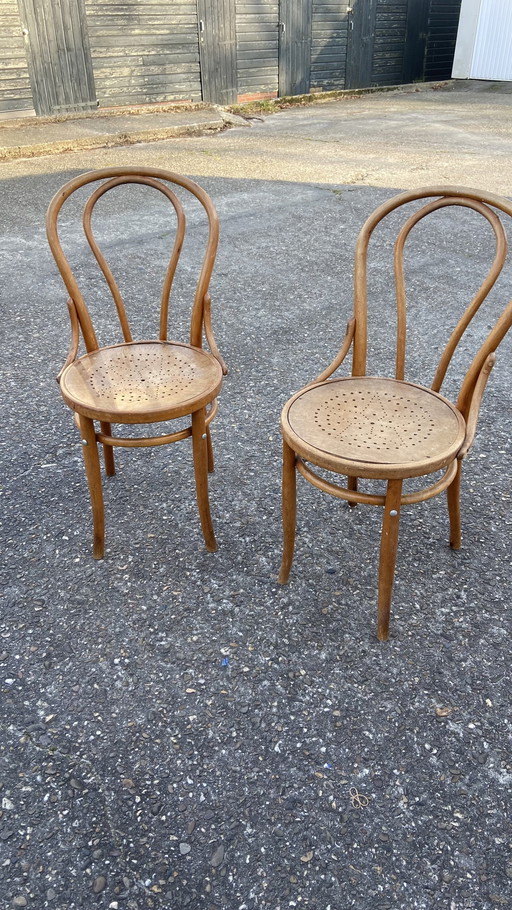 2x antike Stühle Thonet Nr. 14 - Hoffmann