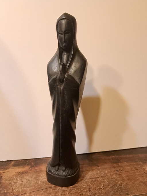 1X Ebenholz-Maria-Statue