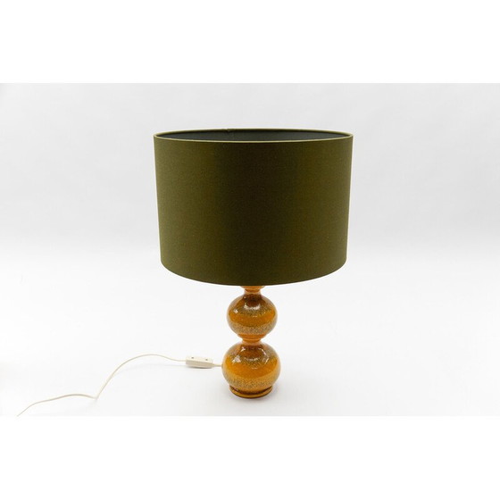 Image 1 of Orangefarbene Keramik-Tischlampe von Kaiser Leuchten, Deutschland 1960