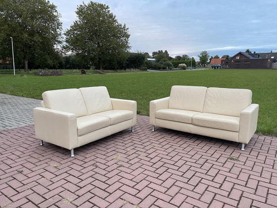 Image 1 of Schönes Montel Echtes Leder 2.5+2-Sitzer Sofa Set