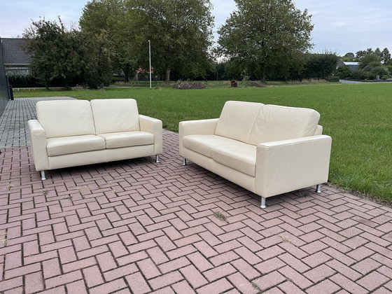 Image 1 of Schönes Montel Echtes Leder 2.5+2-Sitzer Sofa Set