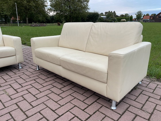 Image 1 of Schönes Montel Echtes Leder 2.5+2-Sitzer Sofa Set