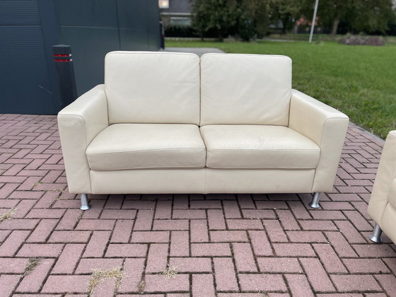 Image 1 of Schönes Montel Echtes Leder 2.5+2-Sitzer Sofa Set