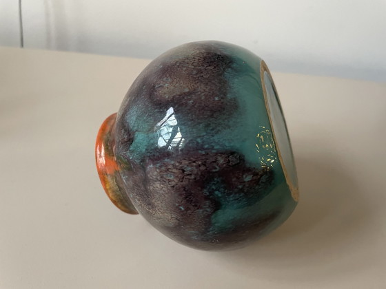 Image 1 of Arnhemsche Fayencefabriek - Art Deco Vase mit experimenteller Glasur