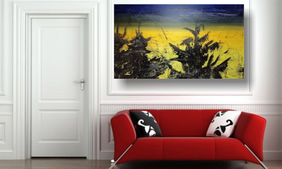 Image 1 of #H(E)Artwork, #232 Kunst Gemälde Auf Leinwand Signiert Datiert T. G. K. 