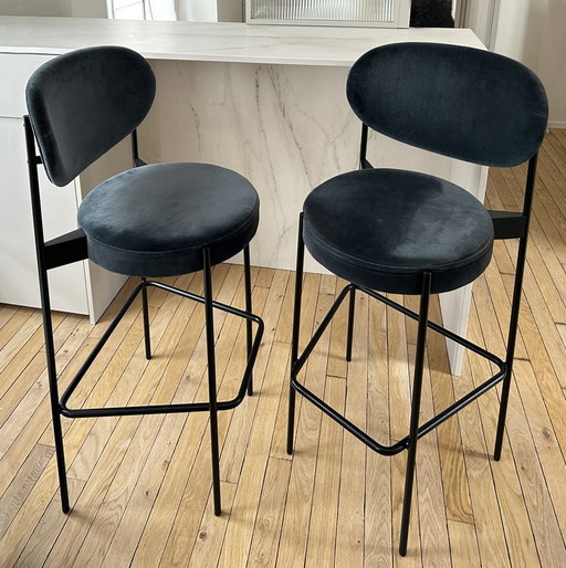 Paar Barhocker Serie 430, Verpan, Verner Panton, Entworfen 1967