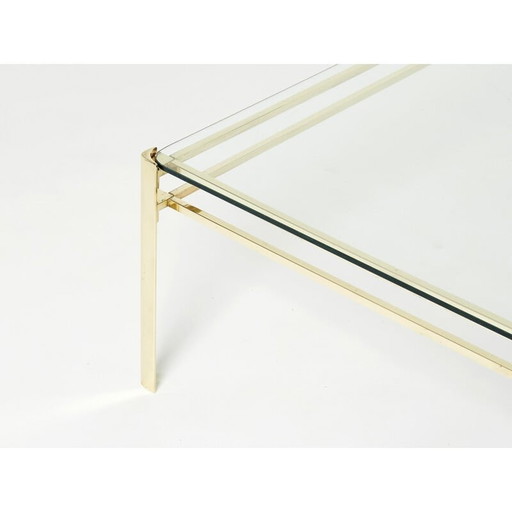 Viereckiger Couchtisch aus Bronze von J.T. Lepelletier für Broncz, 1960