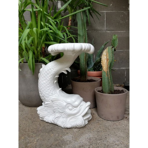 Vintage-Delphin-Statue aus Keramik, 1970